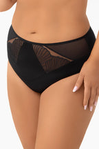 Lotta | slip donna a vita alta in microfibra e ricamo
