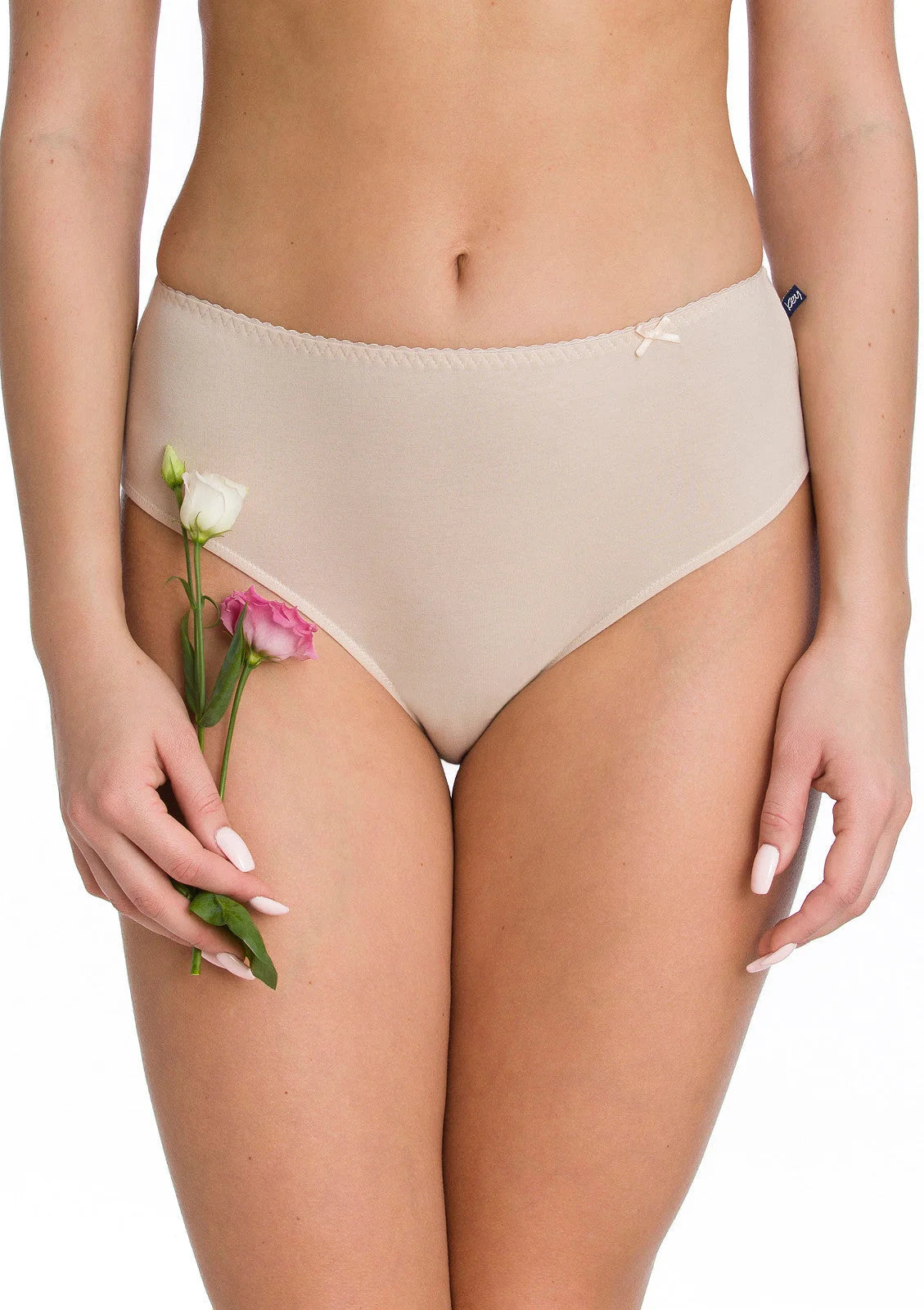 Lpc 110 - beige - slip da donna in cotone liscio
