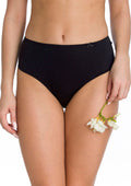 Lpc 110 - nero - slip da donna in cotone liscio (confezione