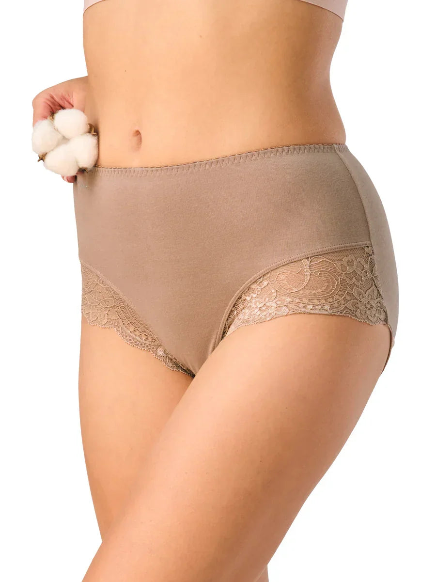 Lpf 111 - slip da donna vita alta in cotone con girogamba