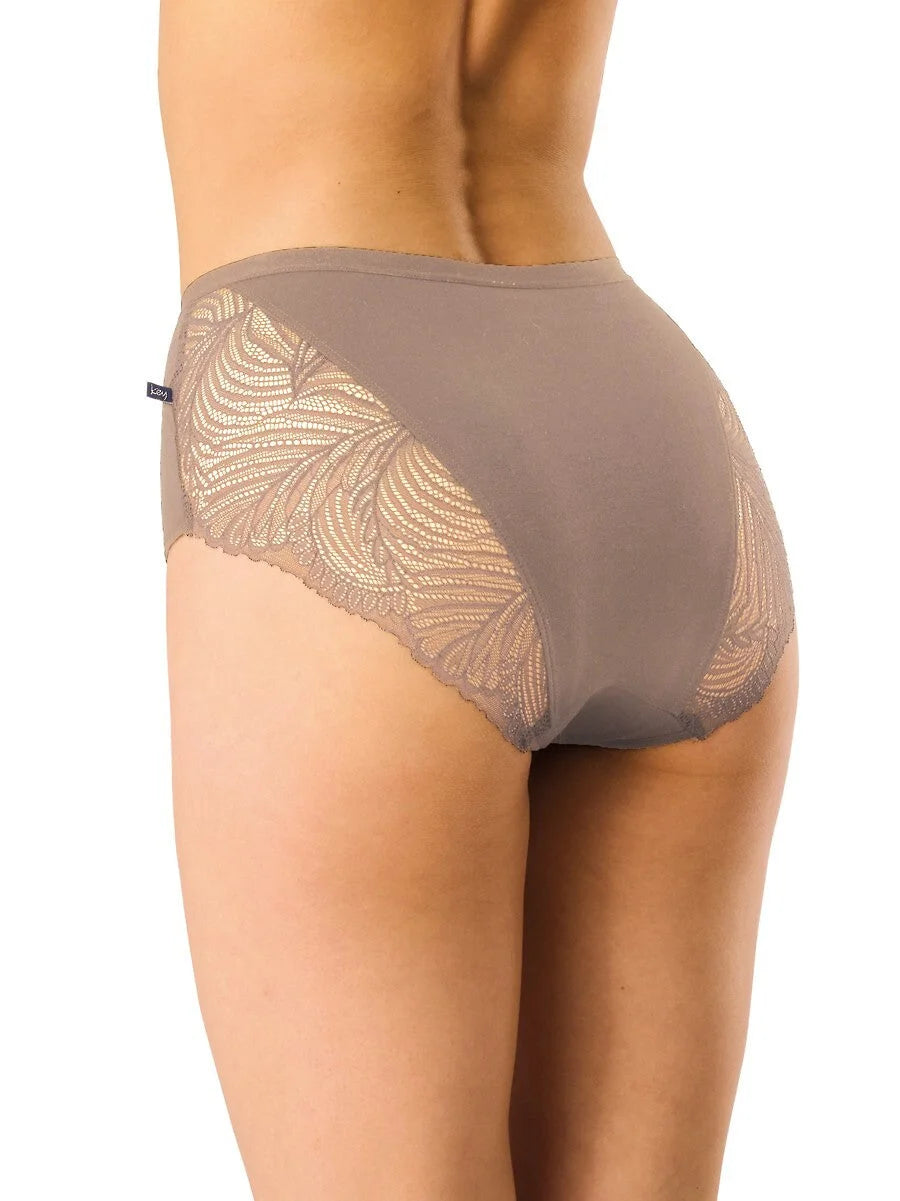 Lpf 112 - slip donna a vita alta in cotone con dettagli