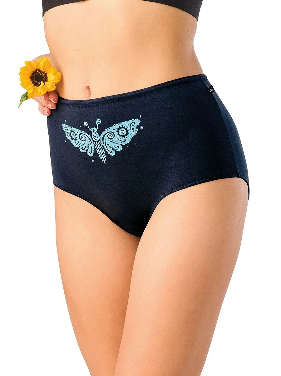 Lpf 533 - slip da donna a vita alta in cotone extra morbido