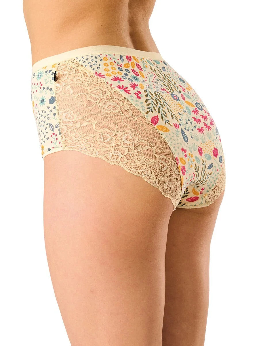 Lpf 570 - slip da donna a vita alta in cotone con retro