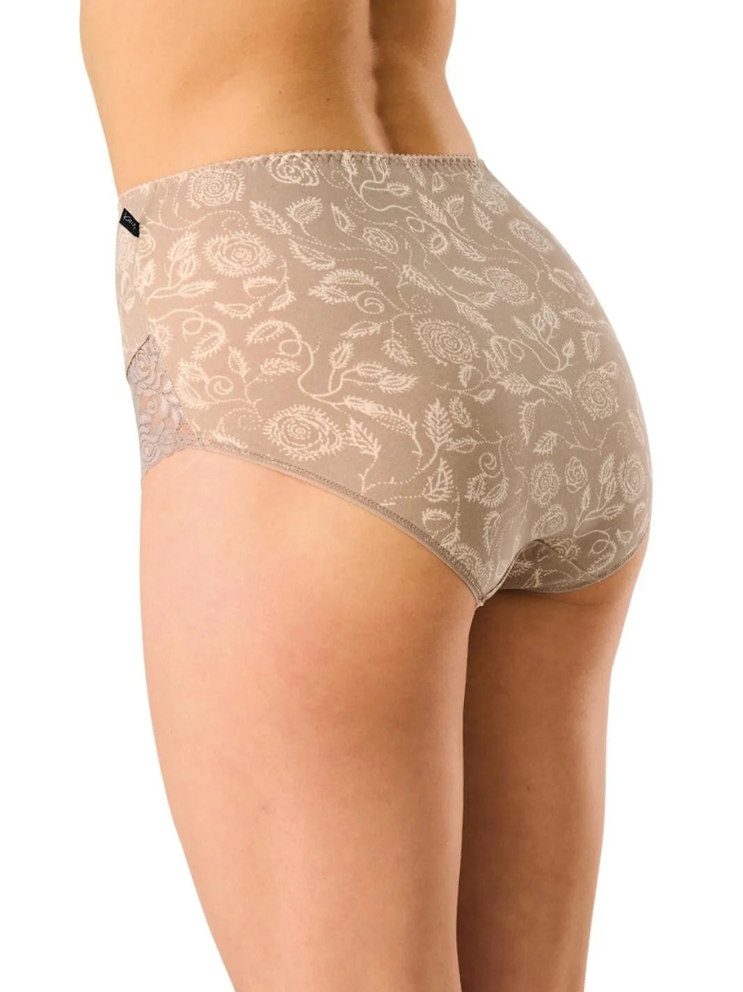 Lpf 599 - slip donna a vita alta in cotone fantasia