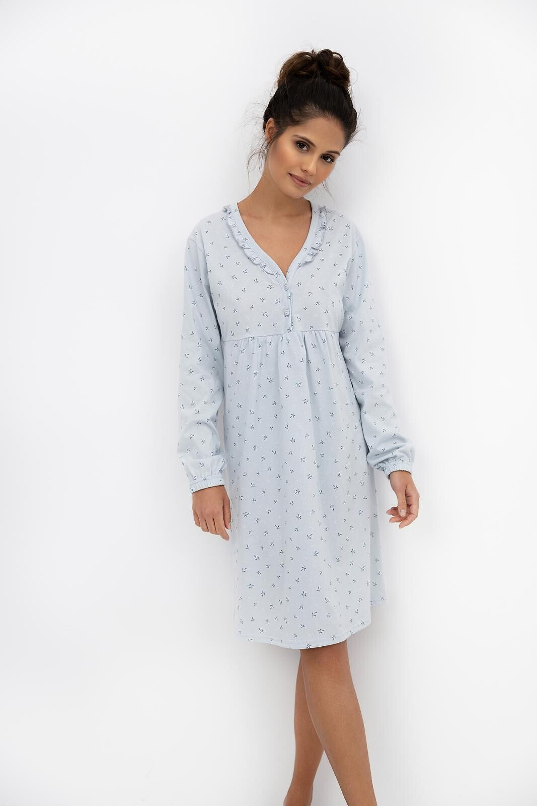 Lucille | camicia da notte donna in cotone a fantasia