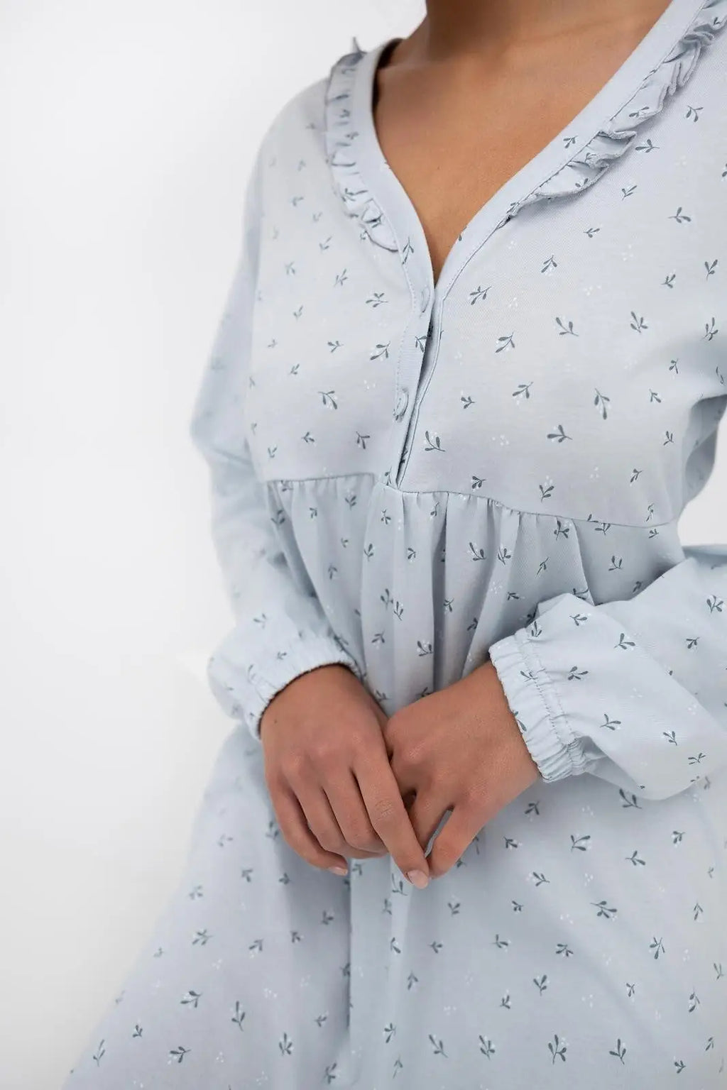 Lucille | camicia da notte donna in cotone a fantasia