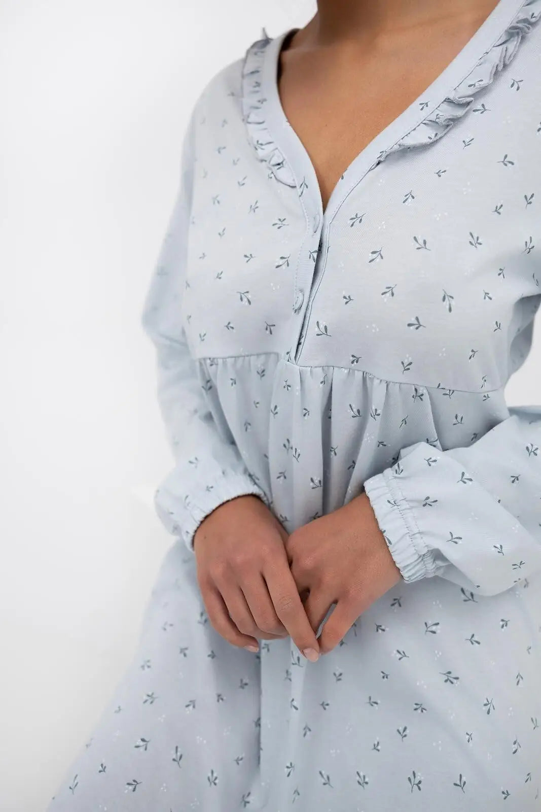 Lucille | camicia da notte donna in cotone a fantasia