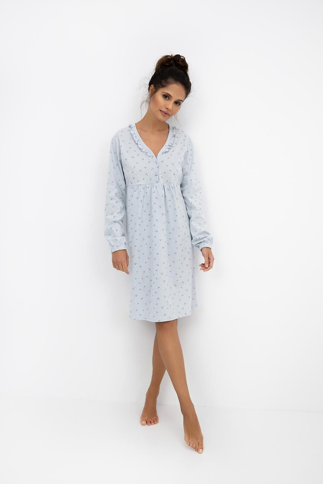 Lucille | camicia da notte donna in cotone a fantasia