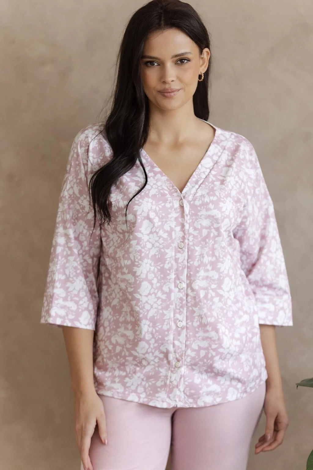 Lucinda | pigiama in cotone con romantica fantasia floreale