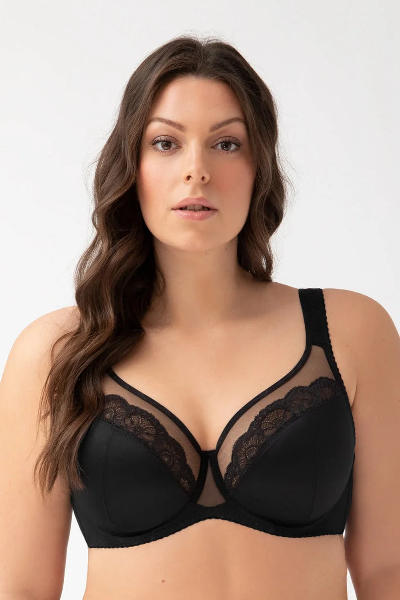 Luisse - k441 - nero - reggiseno non imbottito ad ampio