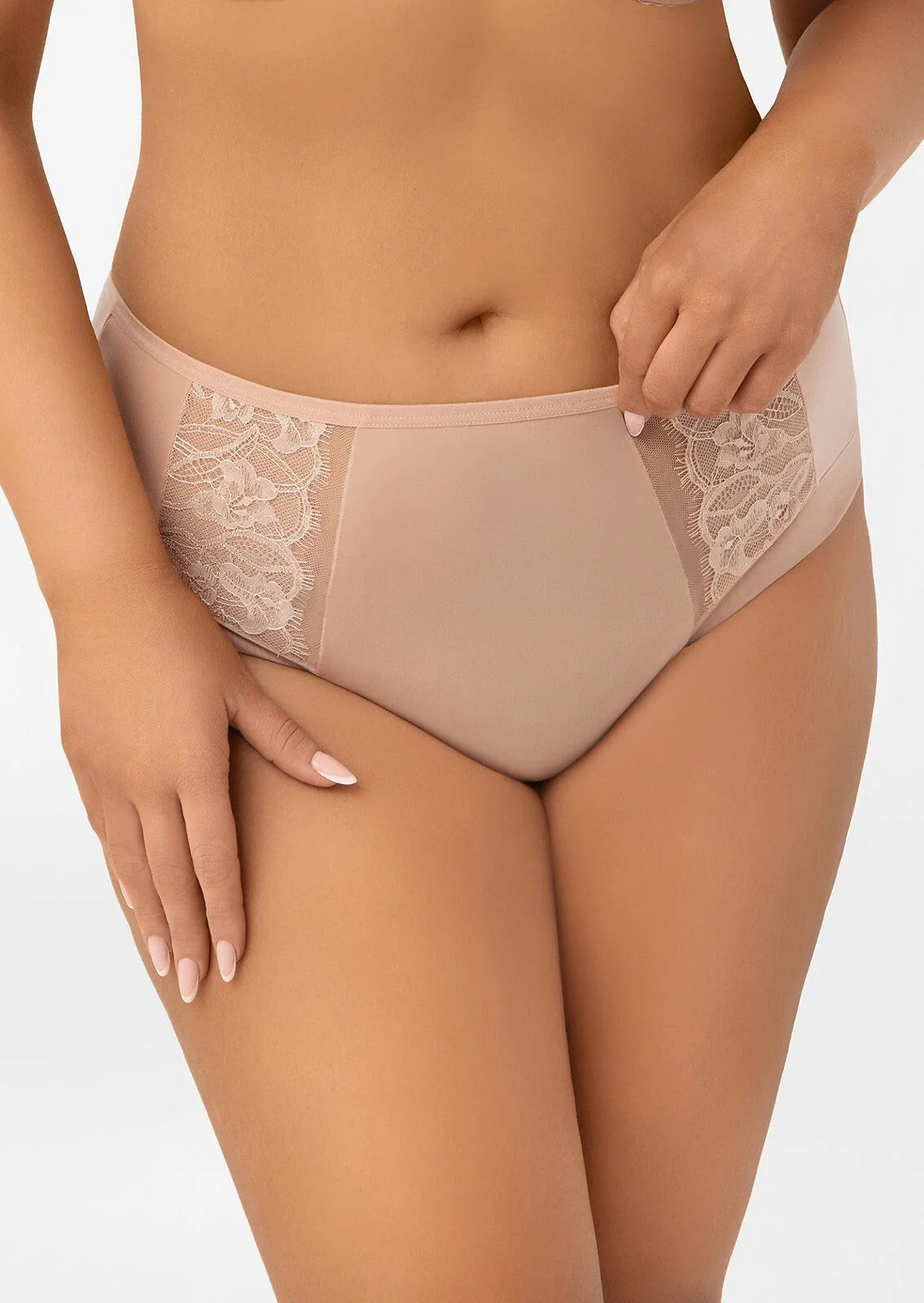 Luisse lace - slip a vita alta da donna in microfibra
