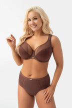Luisse lux - k442/1 - cioccolato - slip a vita alta