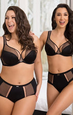 Luisse lux nero - slip da donna a vita alta
