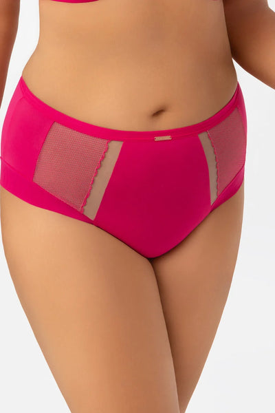 Luisse lux - k442/1 - lampone - slip a vita alta da donna