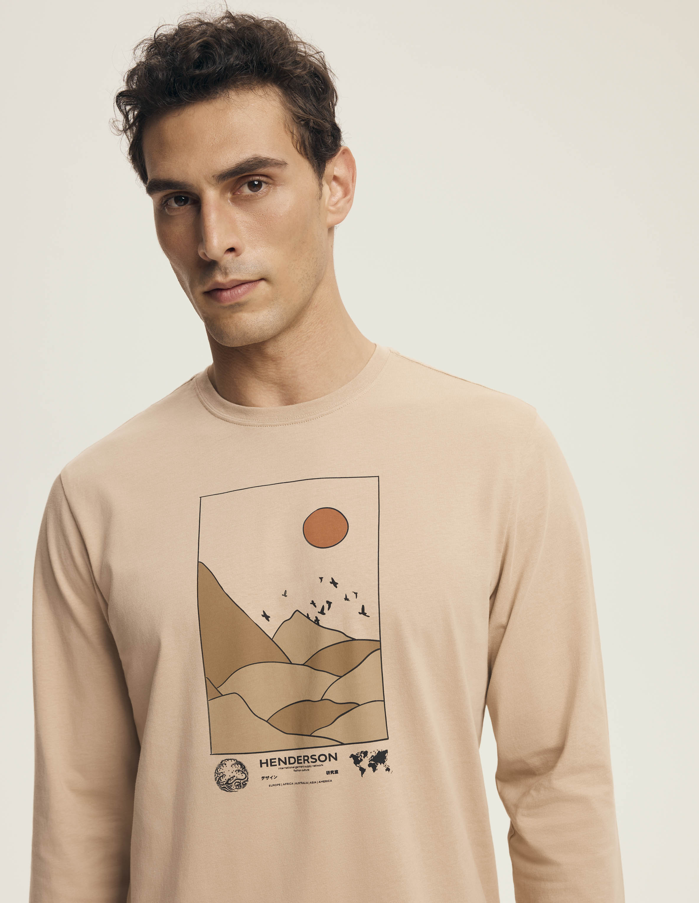 Luro | pigiama uomo in cotone con stampa montagna