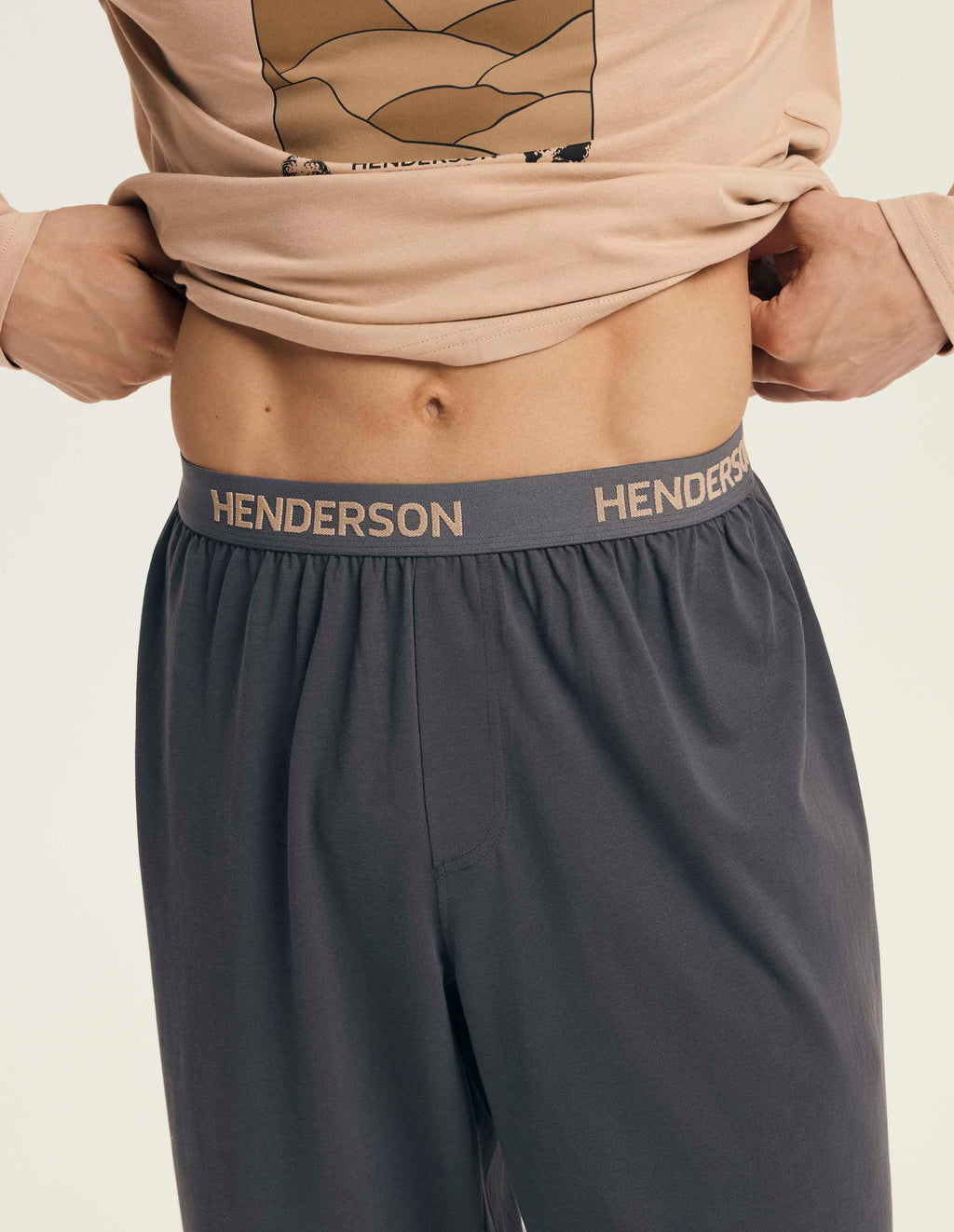 Luro | pigiama uomo in cotone con stampa montagna