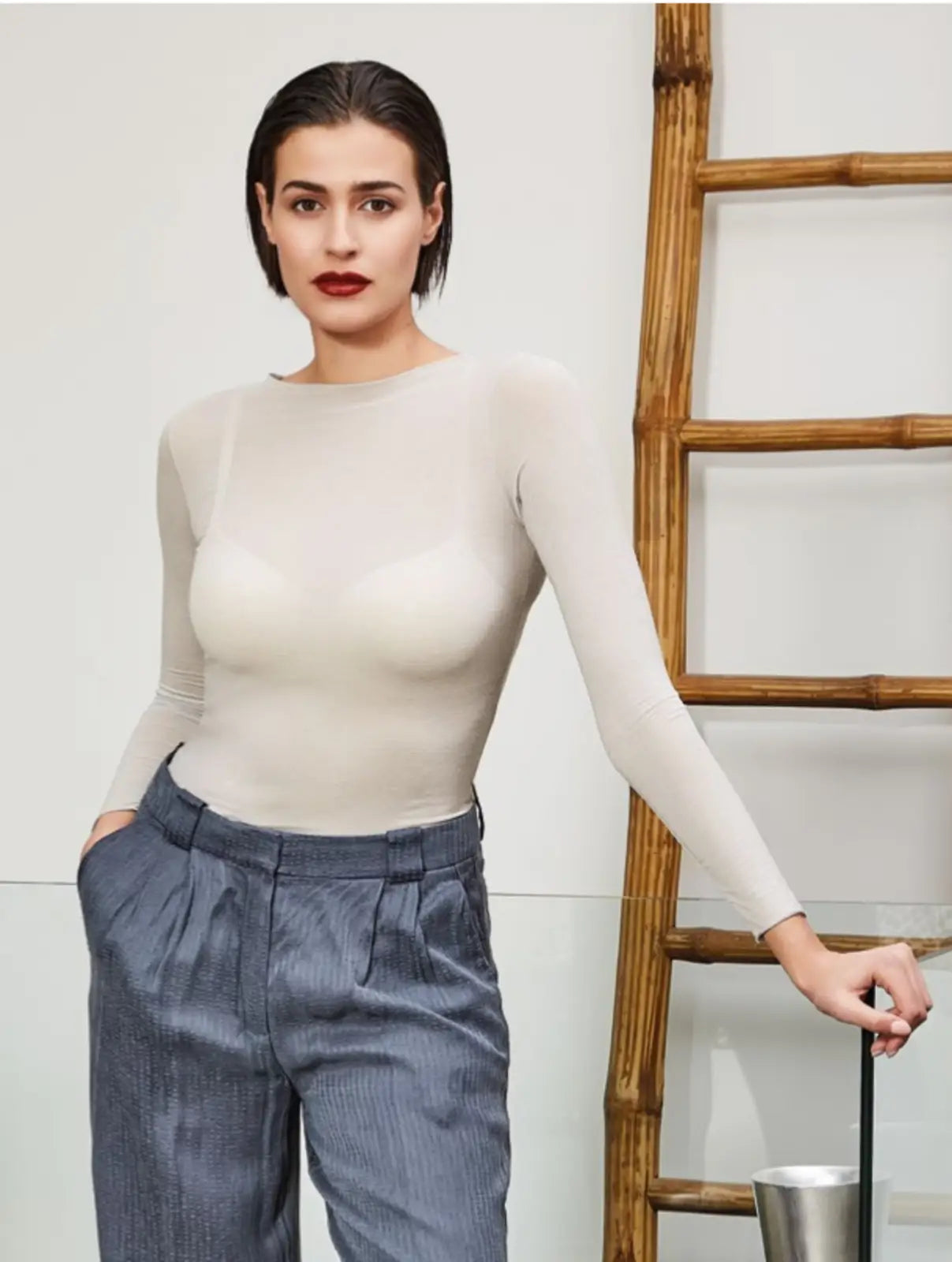 Maglia donna girocollo in cashmere ultralight - 1412