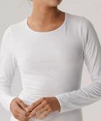 Maglia donna manica lunga in cotone elasticizzato
