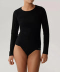 Maglia donna manica lunga in cotone elasticizzato