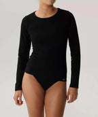 Maglia donna manica lunga in cotone elasticizzato