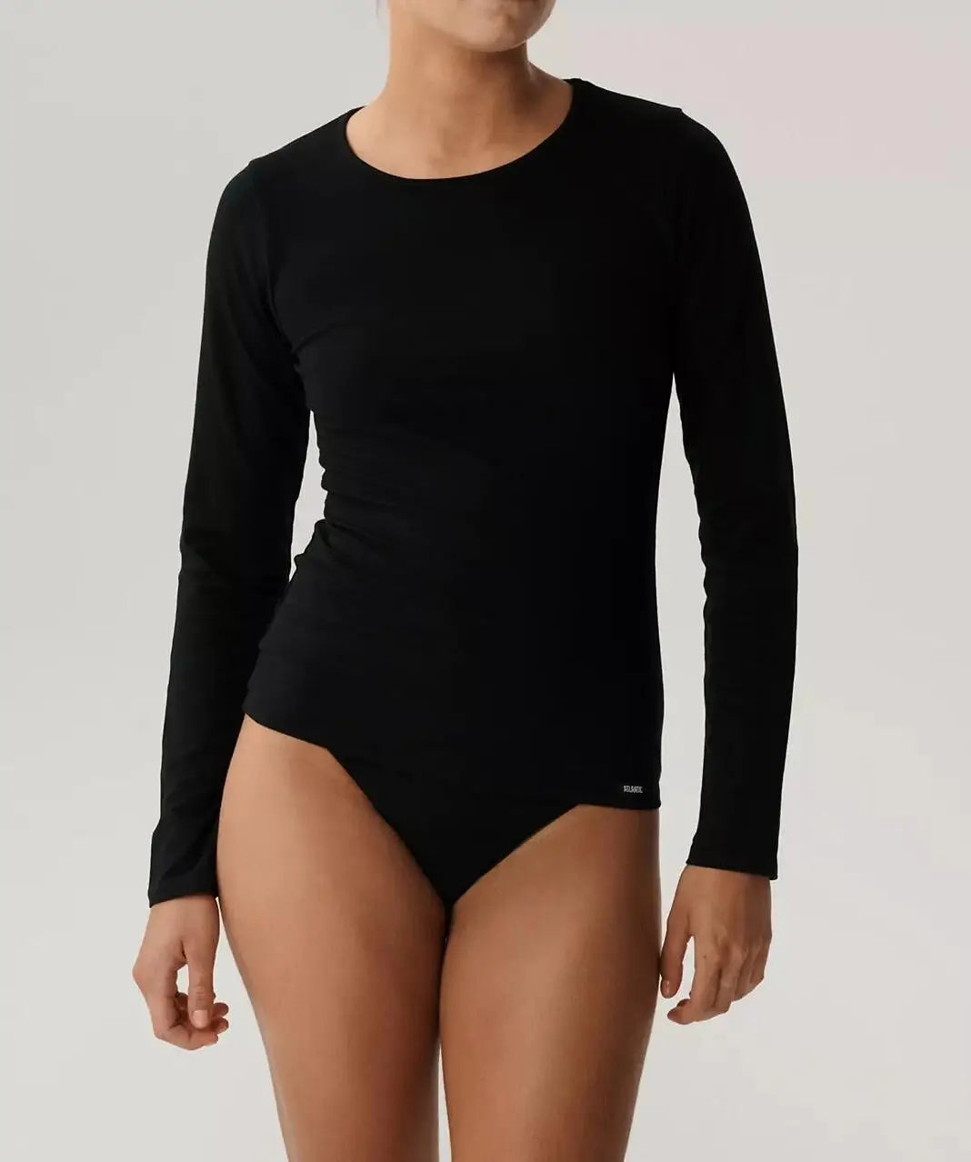 Maglia donna manica lunga in cotone elasticizzato