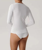 Maglia donna manica lunga in cotone elasticizzato