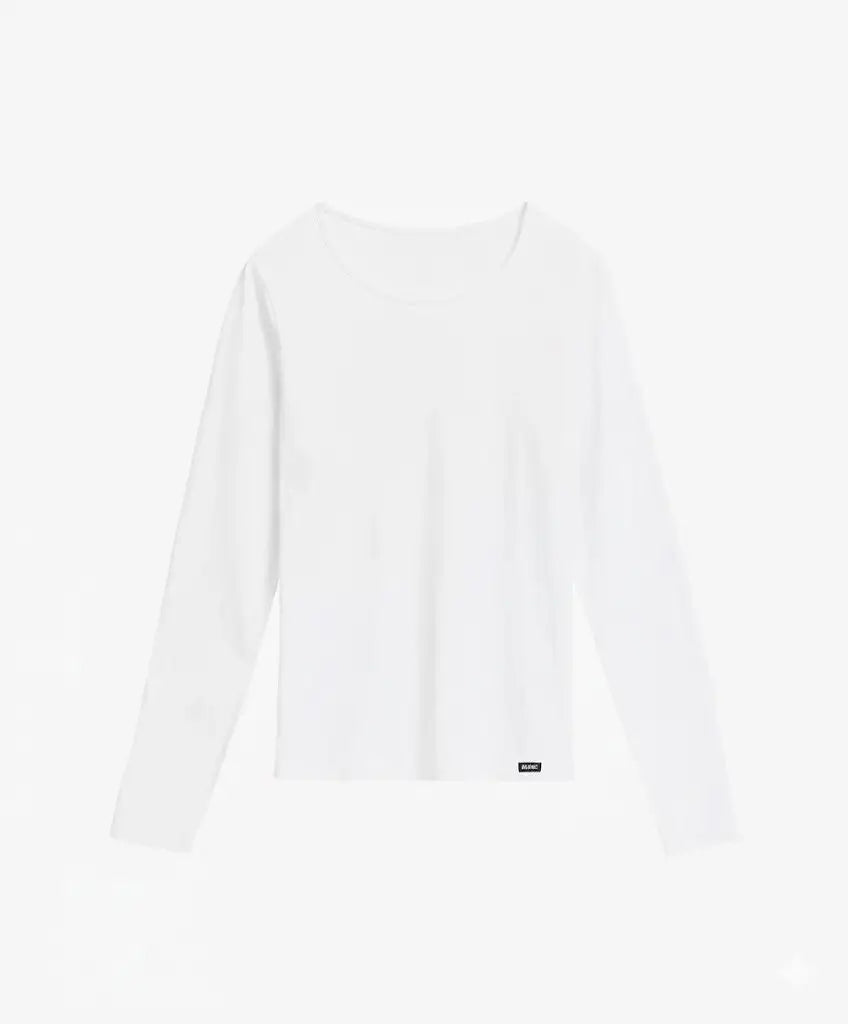 Maglia donna manica lunga in cotone elasticizzato