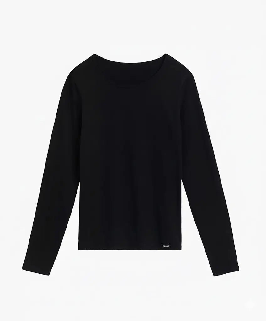 Maglia donna manica lunga in cotone elasticizzato