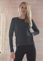 Maglia donna termica manica lunga in cotone felpato - hot