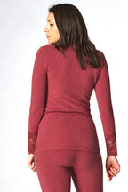Maglia intima donna manica lunga in cotone felpato - hot