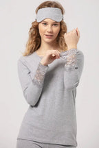 Maglia intima donna manica lunga in cotone felpato - hot