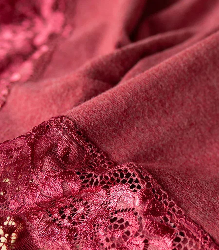 Maglia intima donna manica lunga in cotone felpato - hot