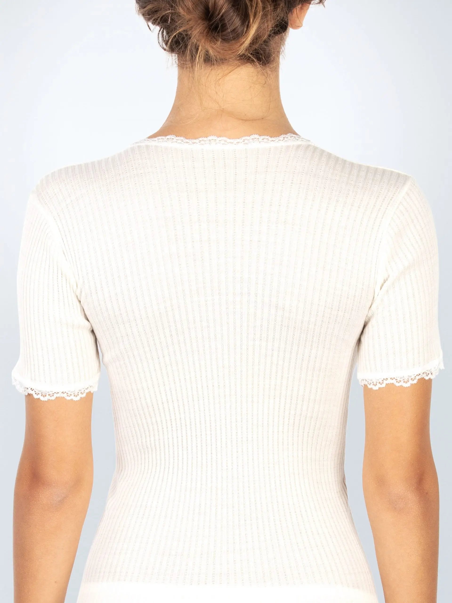 Maglia manica corta microwool plissè - made in italy - 306