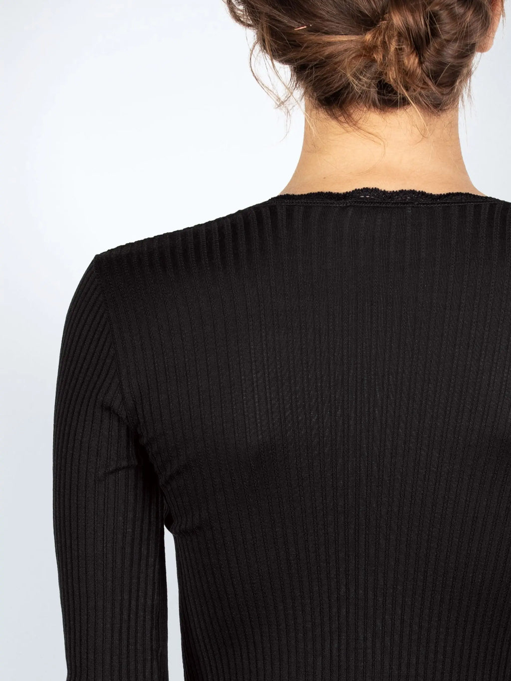 Maglia manica lunga microwool plissè - made in italy - 307