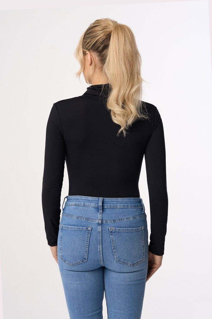 Maglia sottogiacca con collo lato in modal e cotone