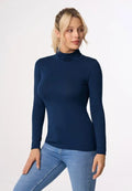 Maglia sottogiacca con collo lato in modal e cotone