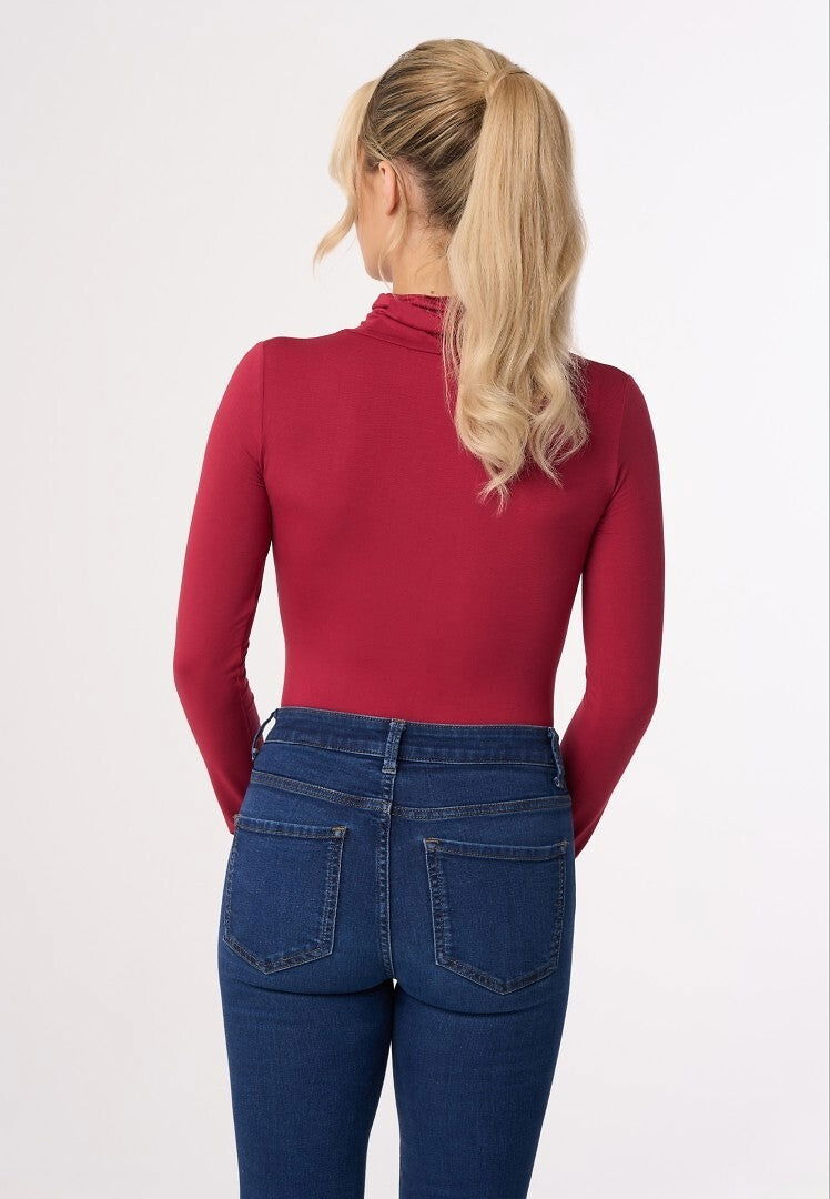 Maglia sottogiacca con collo lato in modal e cotone