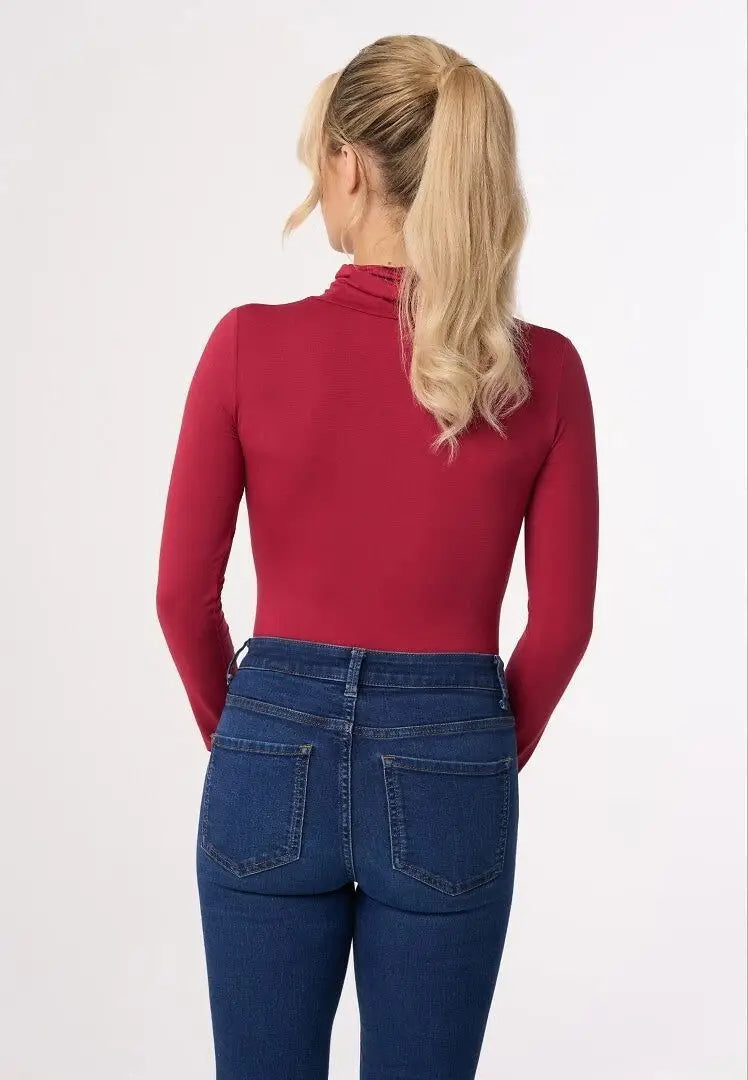 Maglia sottogiacca con collo lato in modal e cotone