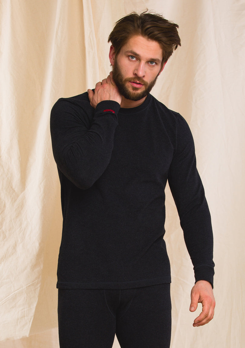 Maglia termica uomo a manica lunga in cotone elasticizzato