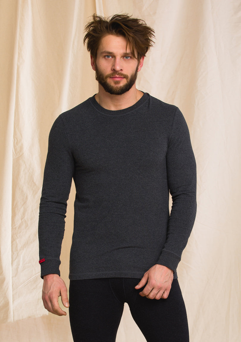 Maglia termica uomo a manica lunga in cotone elasticizzato