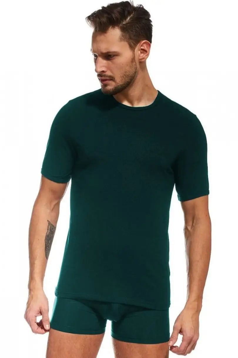 Maglia uomo a girocollo in cotone elasticizzato - high