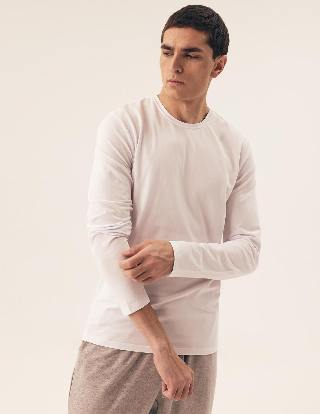 Maglia uomo a manica lunga in cotone - confezione da 2