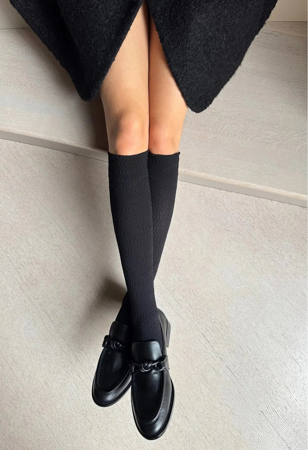 Margo | gambaletti microfibra lusso | motivo a rombi