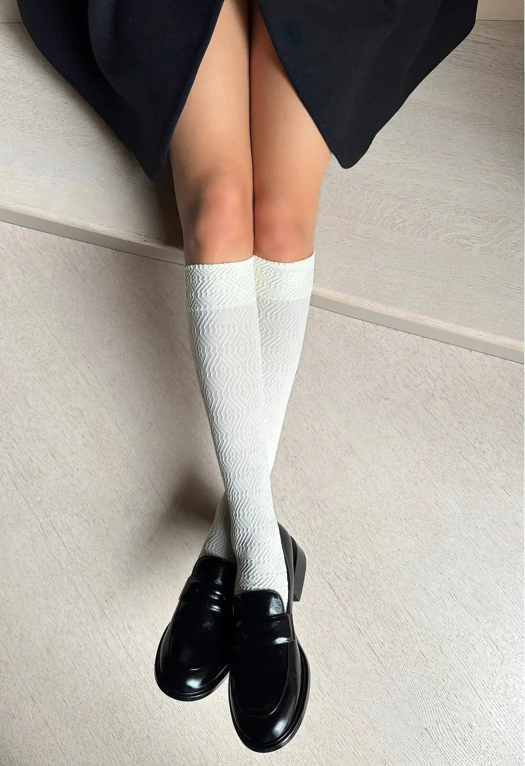 Margo | gambaletti microfibra lusso | motivo a rombi