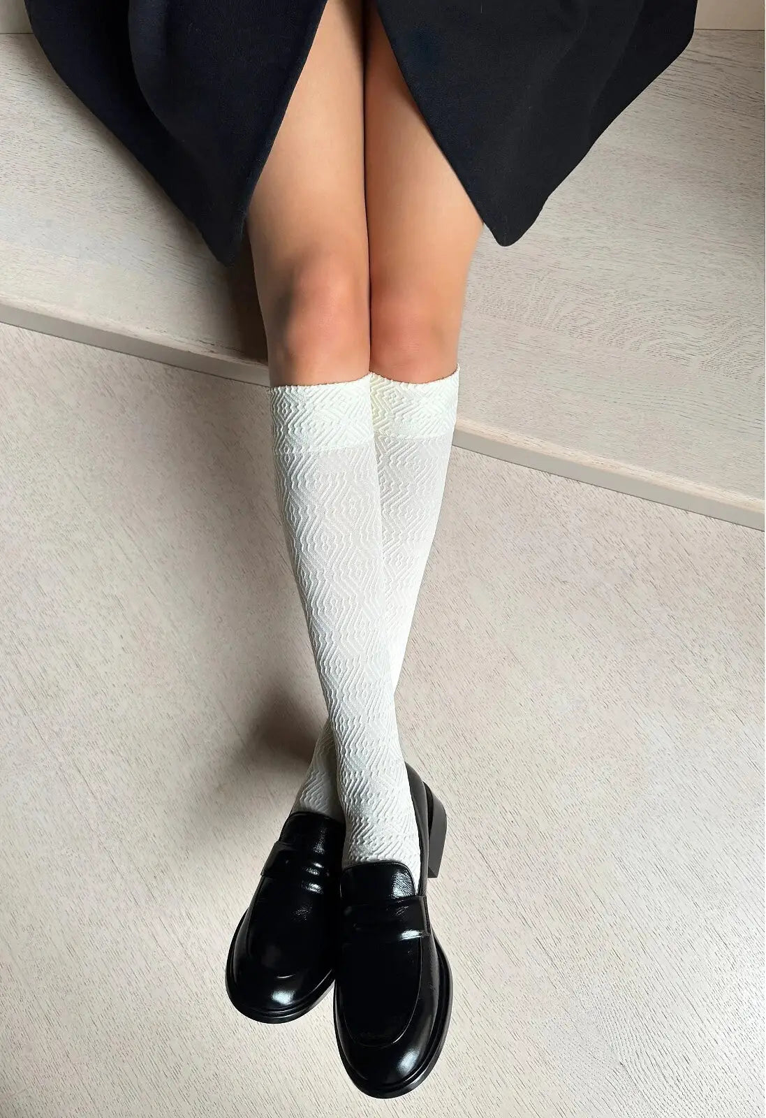 Margo | gambaletti microfibra lusso | motivo a rombi