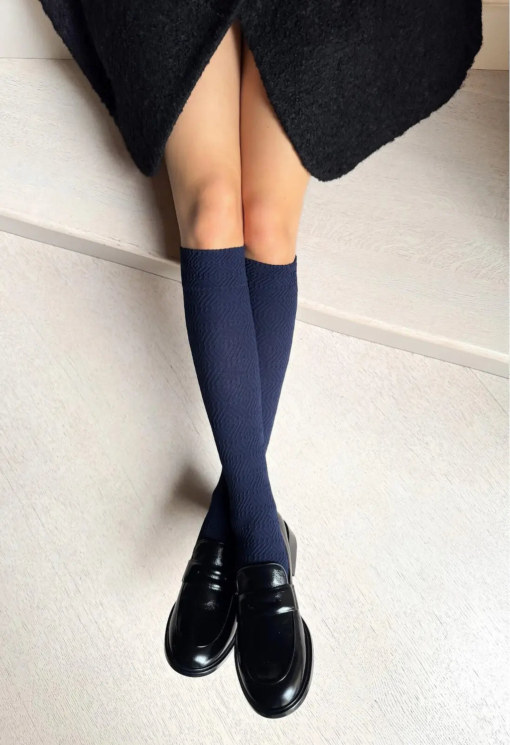 Margo | gambaletti microfibra lusso | motivo a rombi