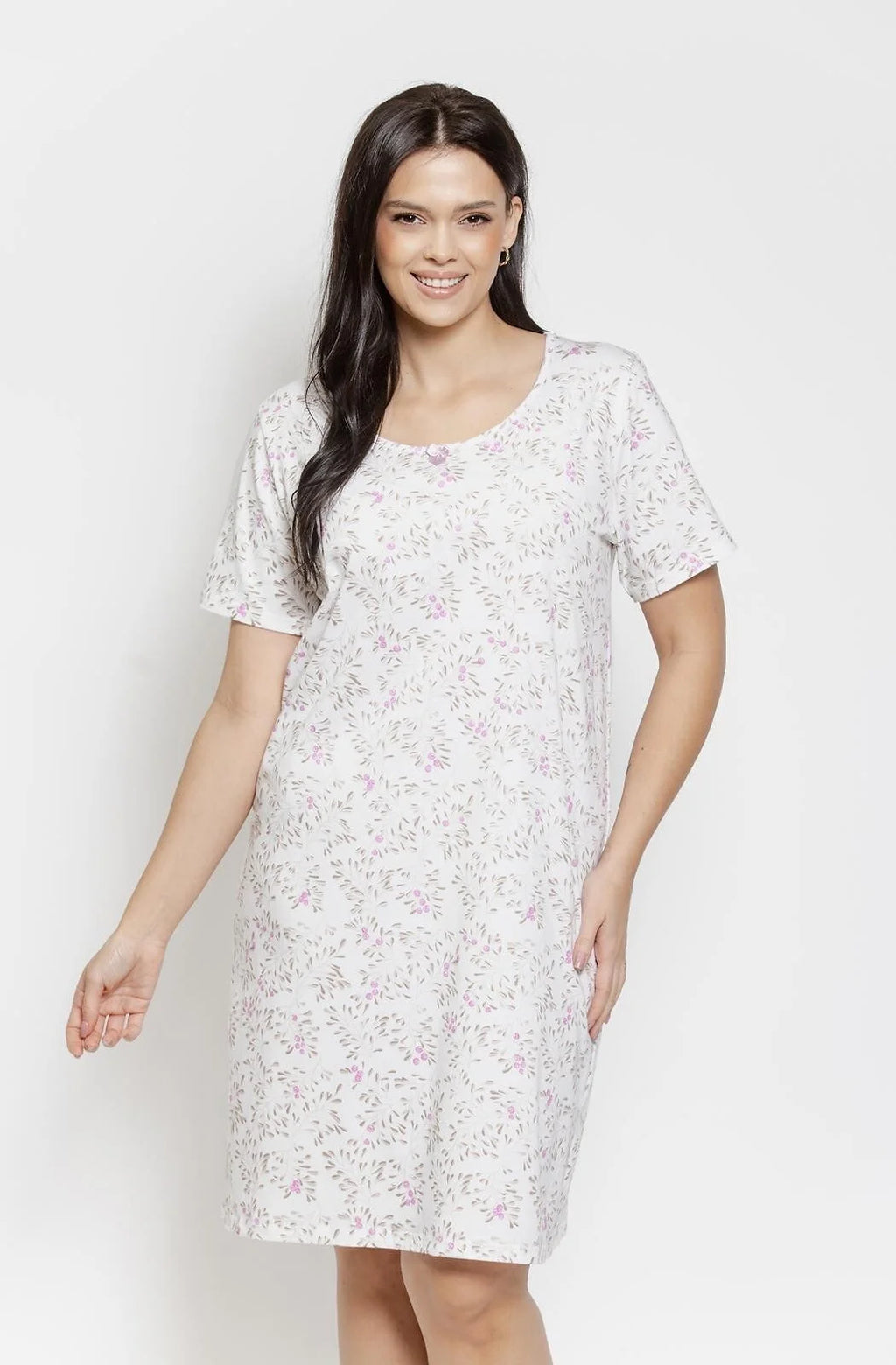 Mariella | camicia da notte in 100% cotone con stampa