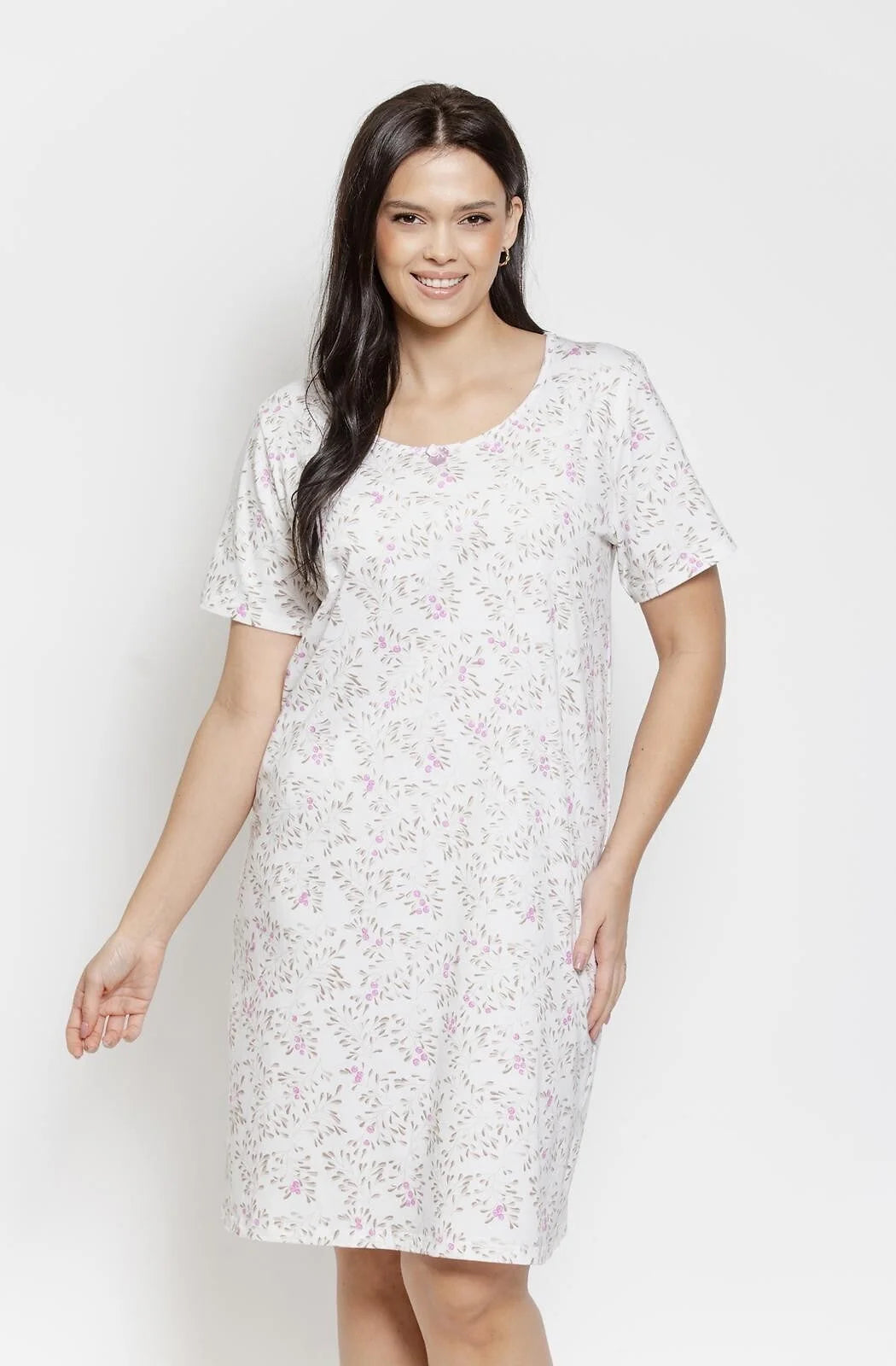 Mariella | camicia da notte in 100% cotone con stampa