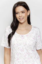 Mariella | camicia da notte in 100% cotone con stampa