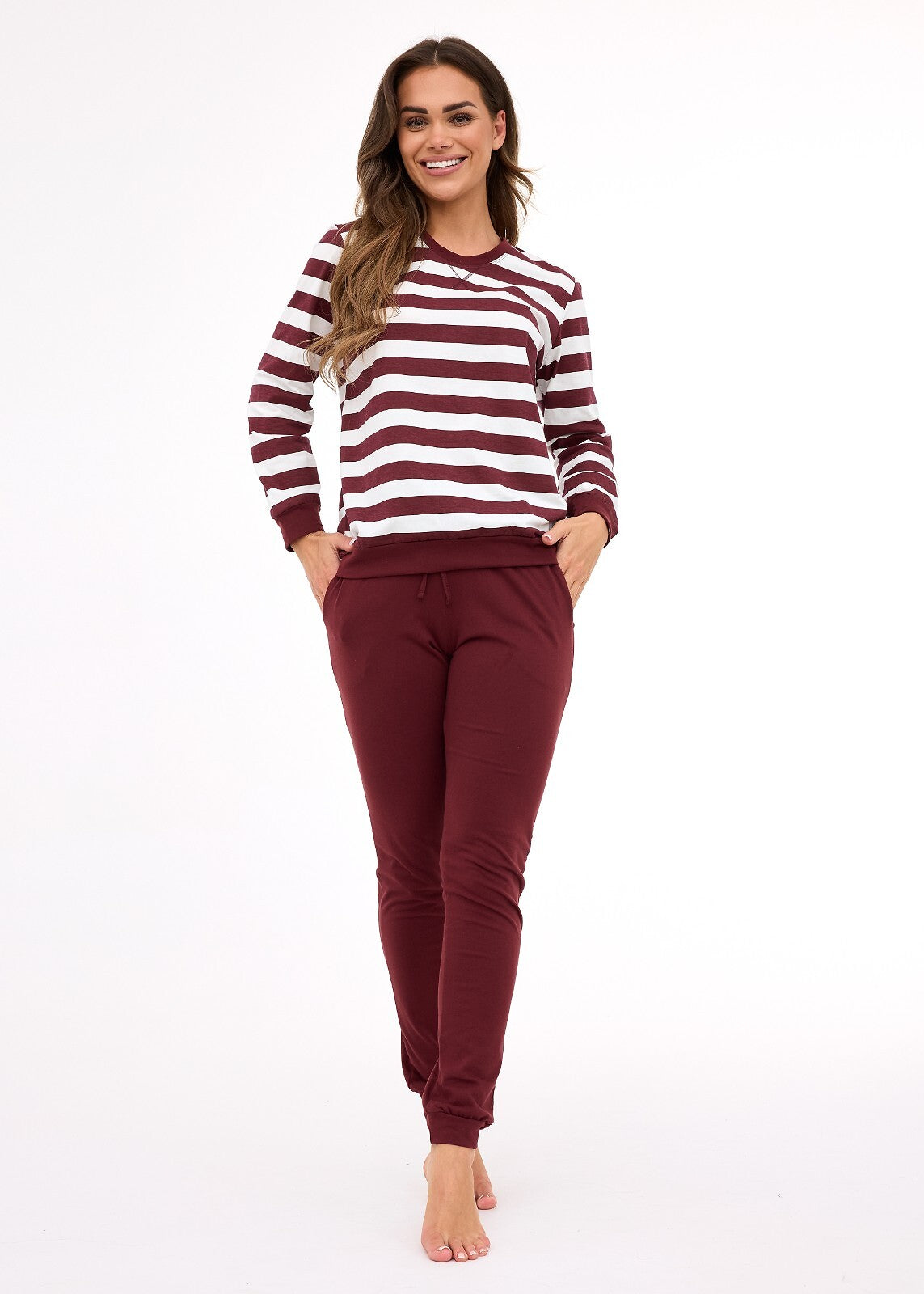 Molly | pigiama da donna in cotone a righe - 635/468